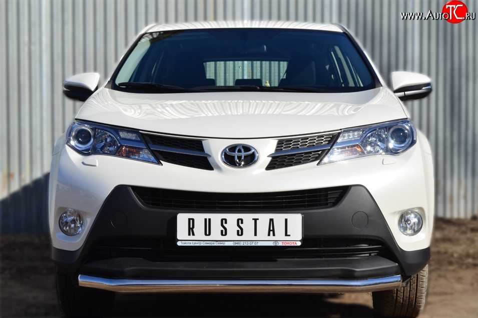 14 549 р. Одинарная защита переднего бампера диаметром 63 мм SLITKOFF  Toyota RAV4  XA40 (2012-2015) 5 дв. дорестайлинг  с доставкой в г. Воронеж