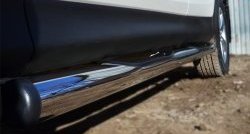 14 449 р. Защита порогов с пластиковыми вставками для ног из круглой трубы диаметром 76 мм Russtal Toyota RAV4 XA40 5 дв. дорестайлинг (2012-2015) (Защита порогов с со скосами на торцах (вариант 1))  с доставкой в г. Воронеж. Увеличить фотографию 7