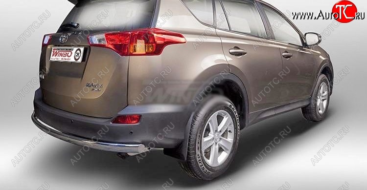 11 399 р. Защита заднего бампера WINBO (Ø76 мм, нержавейка)  Toyota RAV4  XA40 (2012-2015) 5 дв. дорестайлинг  с доставкой в г. Воронеж