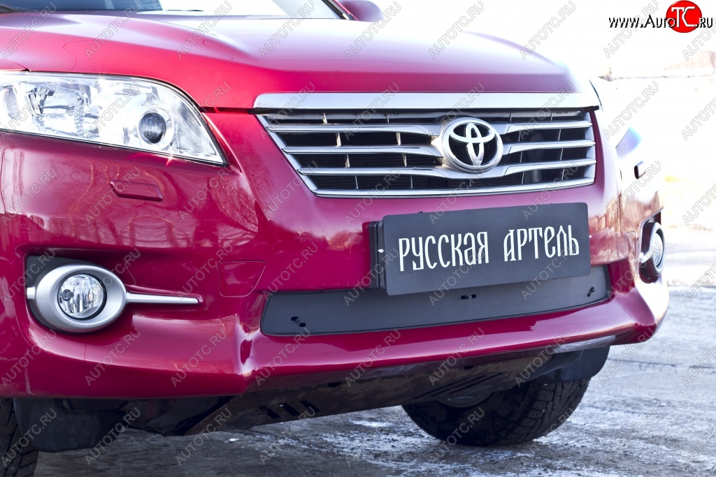 729 р. Зимняя заглушка решетки переднего бампера РА  Toyota RAV4  XA30 (2010-2013) 5 дв. 2-ой рестайлинг  с доставкой в г. Воронеж