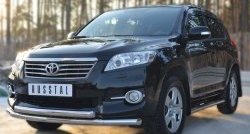 17 699 р. Защита переднего бампера (2 трубыØ63 мм, нержавейка) SLITKOFF  Toyota RAV4  XA30 (2010-2013) 5 дв. 2-ой рестайлинг  с доставкой в г. Воронеж. Увеличить фотографию 4