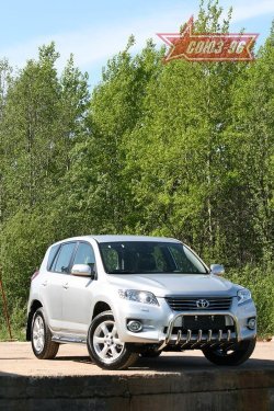 Защита переднего бампера Souz-96 (d60) Toyota RAV4  XA30 (2010-2013) 5 дв. 2-ой рестайлинг, 5 дв. удлиненный 2-ой рестайлинг