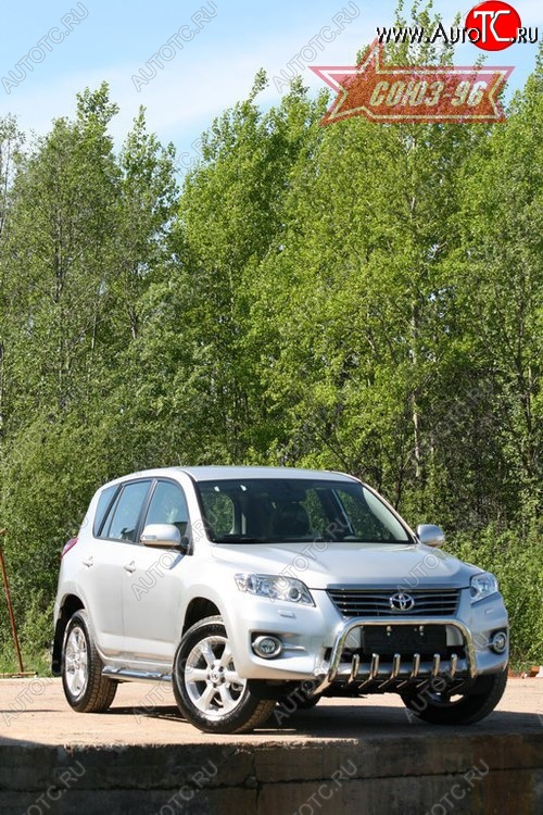 17 279 р. Защита переднего бампера Souz-96 (d60)  Toyota RAV4  XA30 (2010-2013) 5 дв. 2-ой рестайлинг, 5 дв. удлиненный 2-ой рестайлинг  с доставкой в г. Воронеж