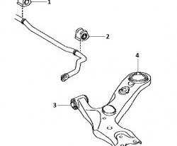 379 р. Полиуретановая втулка стабилизатора передней подвески (левая) Точка Опоры (22,2 мм) Toyota RAV4 XA305 5 дв. дорестайлинг (2005-2009)  с доставкой в г. Воронеж. Увеличить фотографию 2