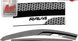 2 059 р. Комплект дефлекторов окон CA-Plastic Toyota RAV4 XA40 5 дв. дорестайлинг (2012-2015) (Classic полупрозрачный, Без хром.молдинга)  с доставкой в г. Воронеж. Увеличить фотографию 5