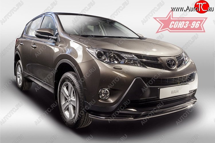 11 339 р. Защита переднего бампера одинарная Souz-96 (d42)  Toyota RAV4  XA40 (2012-2015) 5 дв. дорестайлинг  с доставкой в г. Воронеж