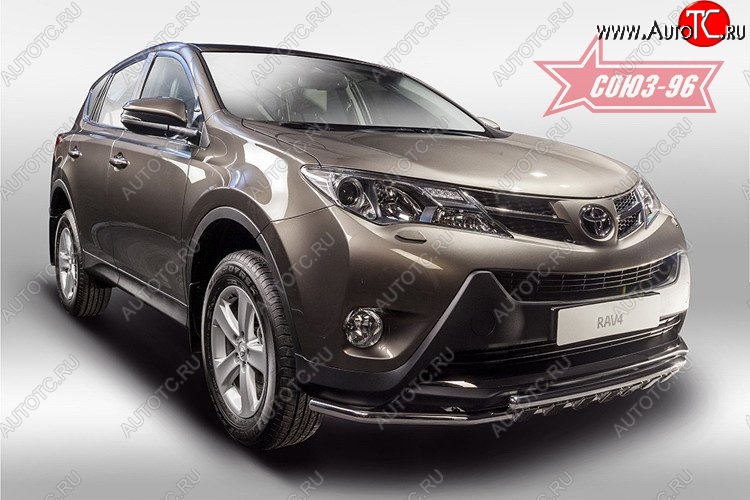 16 649 р. Защита переднего бампера двойная Souz-96 (d42/42)  Toyota RAV4  XA40 (2012-2015) 5 дв. дорестайлинг  с доставкой в г. Воронеж