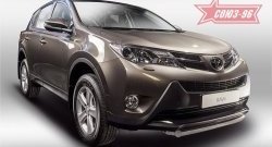 Защита переднего бампера одинарная из овальной трубы Souz-96 (d75x42) Toyota RAV4  XA40 (2012-2015) 5 дв. дорестайлинг