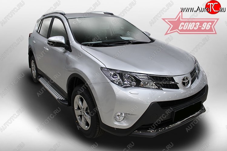 9 089 р. Пороги из алюминиевого профиля Souz-96 Toyota RAV4 XA40 5 дв. дорестайлинг (2012-2015)  с доставкой в г. Воронеж