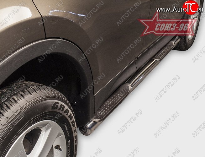 16 289 р. Защита порогов с проступью Souz-96 (d76) Toyota RAV4 XA40 5 дв. дорестайлинг (2012-2015)  с доставкой в г. Воронеж