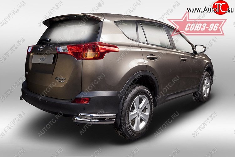 14 264 р. Защита заднего бампера из двойных боковых уголков Souz-96 (d60/42)  Toyota RAV4  XA40 (2012-2015) 5 дв. дорестайлинг  с доставкой в г. Воронеж