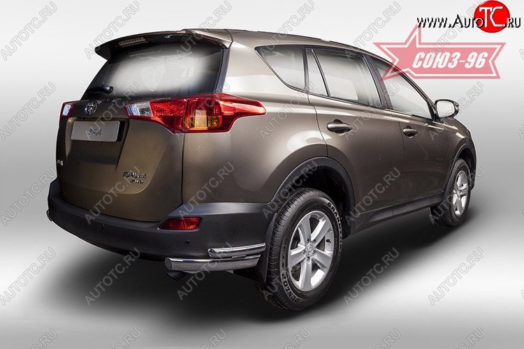1 043 р. Защита заднего бампера из боковых уголков Souz-96 (d75х42) Toyota RAV4 XA40 5 дв. дорестайлинг (2012-2015)  с доставкой в г. Воронеж