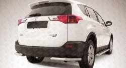 Защита заднего бампера из двух боковых уголков диаметром 57 мм Slitkoff Toyota RAV4 XA40 5 дв. дорестайлинг (2012-2015)