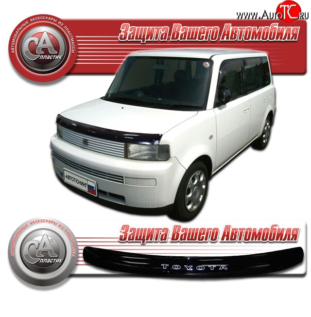 1 899 р. Дефлектор капота CA Plastic  Toyota Scion  XB (2002-2025) (Classic черный, Без надписи)  с доставкой в г. Воронеж