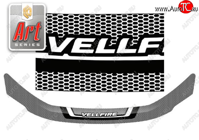 2 399 р. Дефлектора окон CA-Plastiс  Toyota Vellfire (2008-2015) (Серия Art серебро)  с доставкой в г. Воронеж
