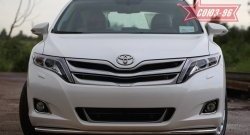 Защита переднего бампера одинарная из овальной трубы Souz-96 (d75х42). Toyota Venza  GV10 (2008-2012) дорестайлинг