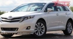 Защита переднего бампера двойная с элементами из профиля Souz-96 (d60/42) Toyota Venza  GV10 (2008-2012) дорестайлинг