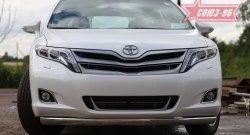 Защита переднего бампера одинарная из овальной трубы Souz-96 (d75х42). Toyota Venza  GV10 (2008-2012) дорестайлинг