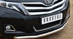 13 649 р. Одинарная защита переднего бампера диаметром 57 мм SLITKOFF  Toyota Venza  GV10 (2012-2016) рестайлинг (нержавейка полированная)  с доставкой в г. Воронеж. Увеличить фотографию 2