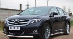 13 649 р. Одинарная защита переднего бампера диаметром 57 мм SLITKOFF  Toyota Venza  GV10 (2012-2016) рестайлинг (нержавейка полированная)  с доставкой в г. Воронеж. Увеличить фотографию 4