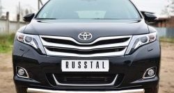 Одинарная защита переднего бампера диаметром 57 мм SLITKOFF Toyota Venza GV10 рестайлинг (2012-2016) ()