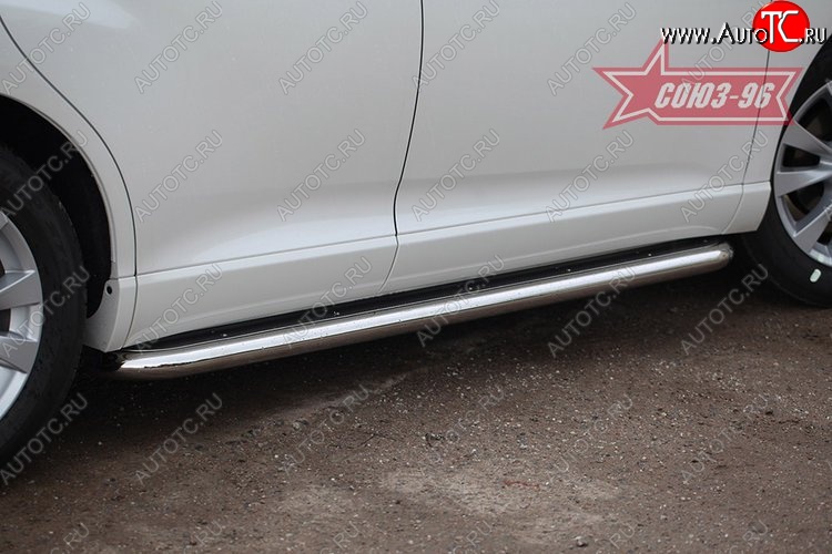 21 509 р. Защита порогов с листом Souz-96 (d60). Toyota Venza GV10 дорестайлинг (2008-2012)  с доставкой в г. Воронеж