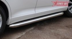 24 839 р. Защита порогов с листом Souz-96 (d76). Toyota Venza GV10 дорестайлинг (2008-2012)  с доставкой в г. Воронеж. Увеличить фотографию 2