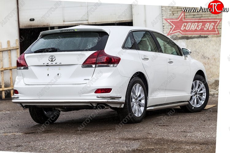 19 079 р. Двойная заднего бампера рестайлинг Souz-96 (d60/42)  Toyota Venza  GV10 (2008-2012) дорестайлинг  с доставкой в г. Воронеж