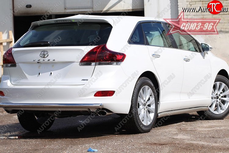 1 043 р. Защита заднего бампера рестайлинг Souz-96 Middle (d60)  Toyota Venza  GV10 (2008-2012) дорестайлинг  с доставкой в г. Воронеж