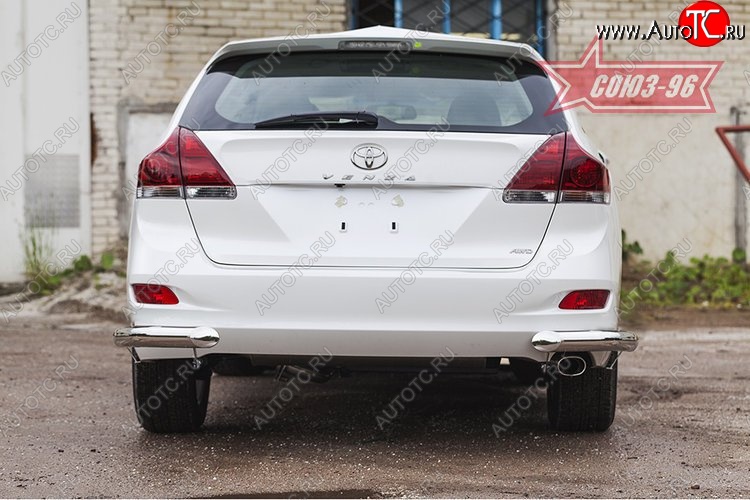12 419 р. Защита заднего бампера из боковых уголков Souz-96 (d76)  Toyota Venza  GV10 (2008-2012) дорестайлинг  с доставкой в г. Воронеж