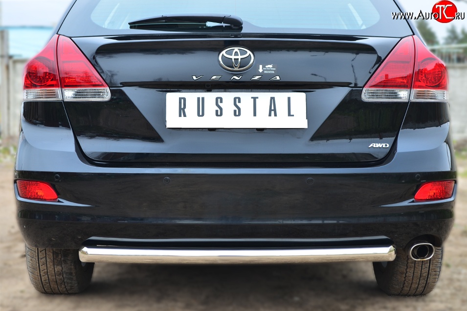 13 549 р. Одинарная защита заднего бампера из трубы диаметром 63 мм SLITKOFF Toyota Venza GV10 рестайлинг (2012-2016)  с доставкой в г. Воронеж