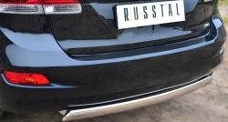 11 599 р. Защита заднего бампера (Ø75x42 мм, нержавейка) Russtal Toyota Venza GV10 рестайлинг (2012-2016)  с доставкой в г. Воронеж. Увеличить фотографию 2