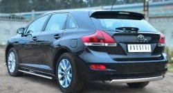 11 599 р. Защита заднего бампера (Ø75x42 мм, нержавейка) Russtal Toyota Venza GV10 рестайлинг (2012-2016)  с доставкой в г. Воронеж. Увеличить фотографию 3