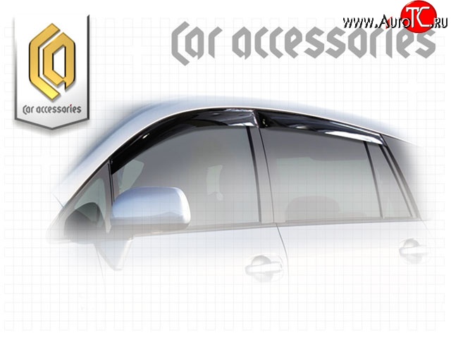 1 999 р. Комплект дефлекторов окон CA-Plastic  Toyota Verso  R20 (2009-2012) дорестайлинг (Classic полупрозрачный, Без хром.молдинга, Крепление скотч)  с доставкой в г. Воронеж
