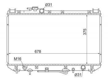 Радиатор двигателя SAT Toyota Vista седан (1990-1994)