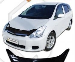 2 199 р. Дефлектор капота CA-Plastic  Toyota Wish  XE10 (2003-2005) дорестайлинг (серия Classic черный, Без надписи)  с доставкой в г. Воронеж. Увеличить фотографию 2