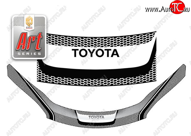 2 559 р. Дефлектор капота CA-Plastic  Toyota Wish  XE20 (2009-2017) дорестайлинг, рестайлинг (Серия Art серебро)  с доставкой в г. Воронеж