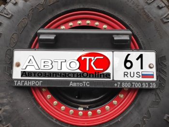 44 939 р. Калитка на штатный задний бампер РИФ Уаз 315195 Хантер (2003-2025) (с подсветкой номера)  с доставкой в г. Воронеж. Увеличить фотографию 5