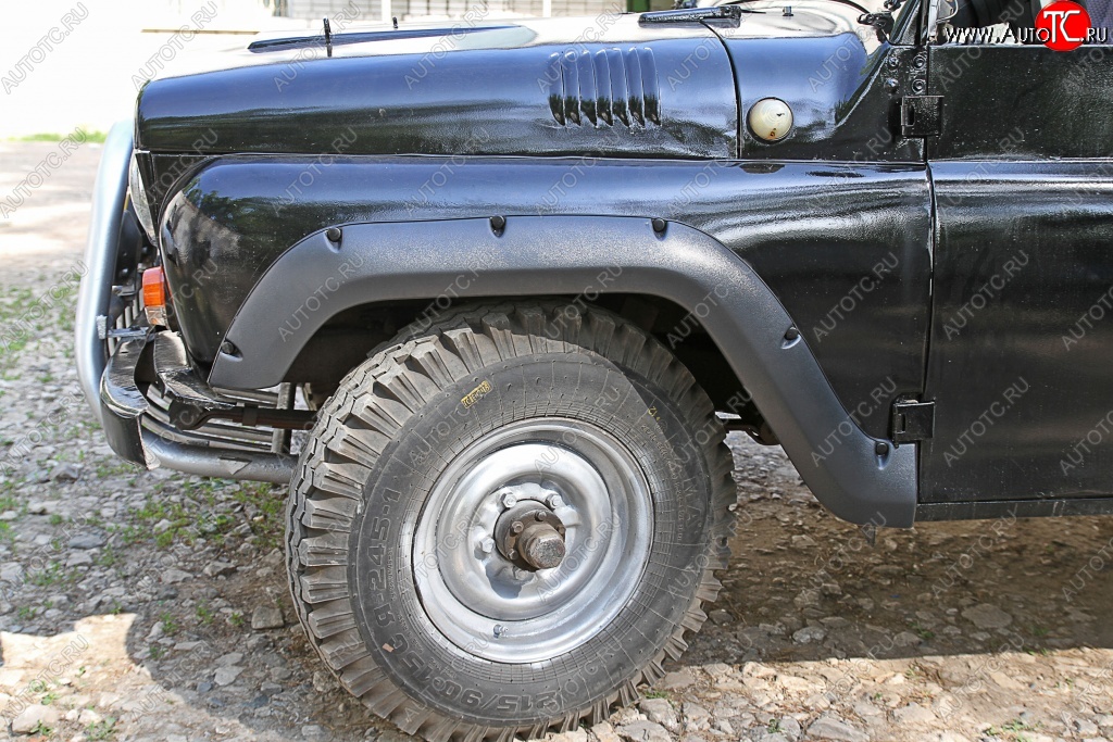 9 949 р. Накладки на колёсные арки RA (50 мм, комплект)  Уаз 469 (1972-2011) (Поверхность шагрень)  с доставкой в г. Воронеж