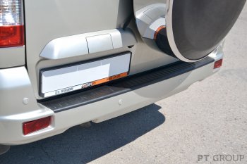 1 519 р. Накладка защитная на задний бампер Petroil Tuning Уаз Патриот 3163 5-дв. 1-ый рестайлинг (2014-2016) (Текстурная поверхность)  с доставкой в г. Воронеж. Увеличить фотографию 4