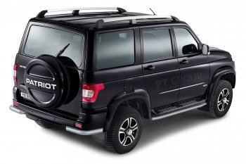6 759 р. Защита порогов из трубы Ø51 Petroil Tuning  Уаз Патриот  3163 5-дв. (2014-2016) 1-ый рестайлинг (Черный (Шагрень))  с доставкой в г. Воронеж. Увеличить фотографию 2