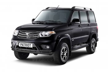 6 759 р. Защита порогов из трубы Ø51 Petroil Tuning  Уаз Патриот  3163 5-дв. (2014-2016) 1-ый рестайлинг (Черный (Шагрень))  с доставкой в г. Воронеж. Увеличить фотографию 3
