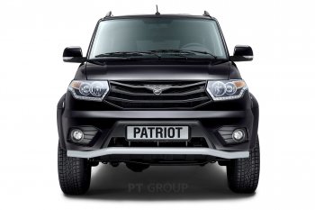 6 999 р. Защита переднего бампера Petroil Tuning (d63, волна) Уаз Патриот 23632 1 рестайлинг пикап (2014-2016) (Черный (Шагрень))  с доставкой в г. Воронеж. Увеличить фотографию 2