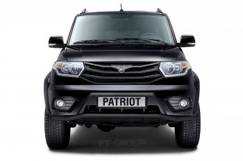 6 999 р. Защита переднего бампера Petroil Tuning (d63, волна) Уаз Патриот 23632 1 рестайлинг пикап (2014-2016) (Черный (Шагрень))  с доставкой в г. Воронеж. Увеличить фотографию 3