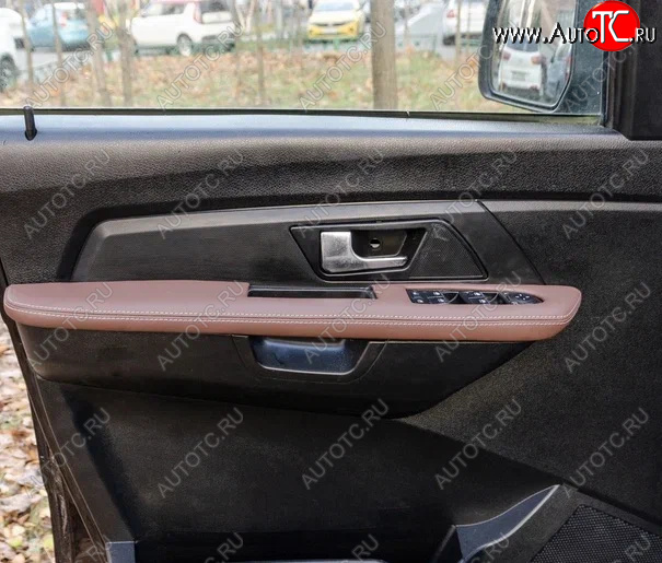7 749 р. Накладки на карты дверей RalexTuning  Уаз Патриот ( 3163 5-дв.,  3163 5 дв.) (2014-2025) 1-ый рестайлинг, 2-ой рестайлинг (цвет: коричневый)  с доставкой в г. Воронеж