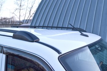 8 489 р. Рейлинги Petroil Tuning  Уаз Патриот ( 3163 5-дв.,  3163 5 дв.) (2014-2025) 1-ый рестайлинг, 2-ой рестайлинг (Цвет: черный муар)  с доставкой в г. Воронеж. Увеличить фотографию 2