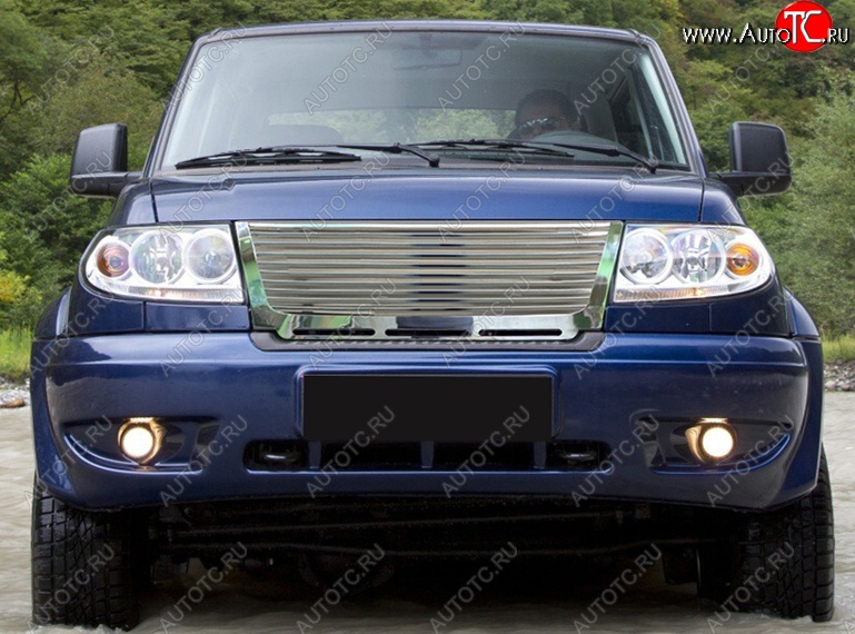10 099 р. Решетка радиатора CrTuning Ламель Уаз Патриот 3163 5 дв. дорестайлинг (2005-2013) (Без эмблемы)  с доставкой в г. Воронеж