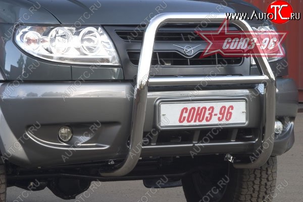 10 529 р. Защита переднего бампера Souz-96 (d60) Уаз Патриот 3163 5 дв. дорестайлинг (2005-2013)  с доставкой в г. Воронеж