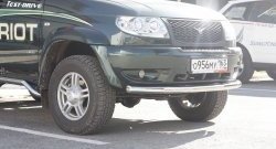 5 249 р. Одинарная защита переднего бампера диаметром 63 мм Petroil Tuning Уаз Патриот 3163 5 дв. дорестайлинг (2005-2013)  с доставкой в г. Воронеж. Увеличить фотографию 2