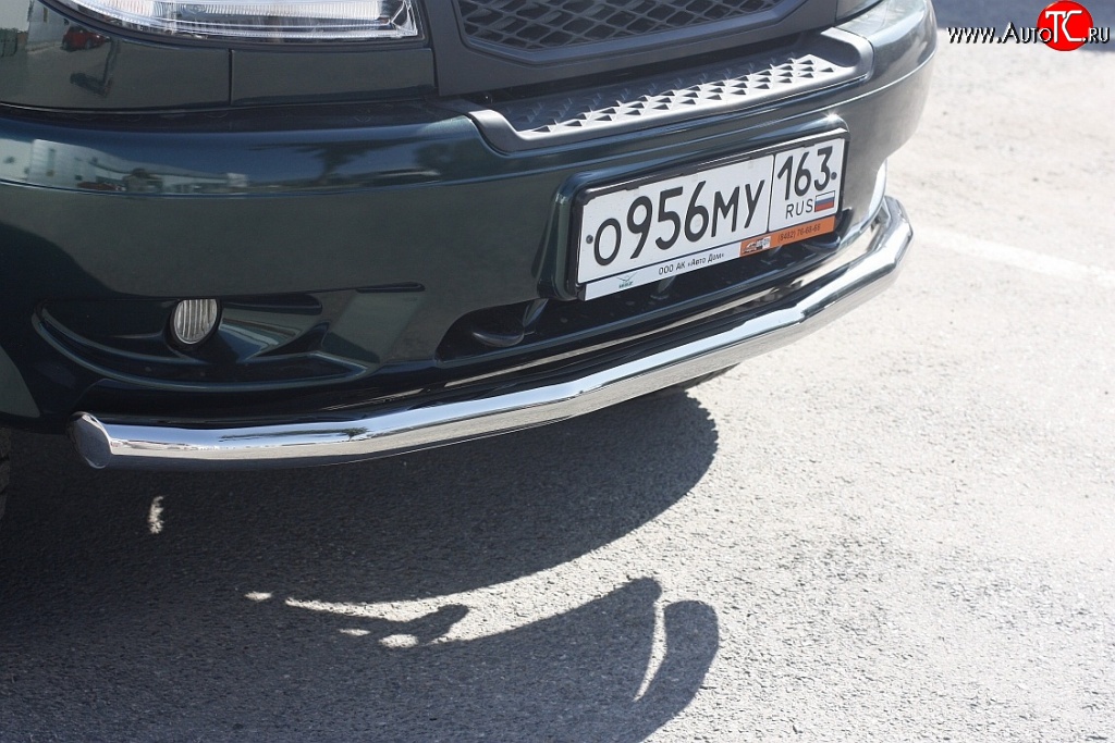 5 249 р. Одинарная защита переднего бампера диаметром 63 мм Petroil Tuning Уаз Патриот 3163 5 дв. дорестайлинг (2005-2013)  с доставкой в г. Воронеж